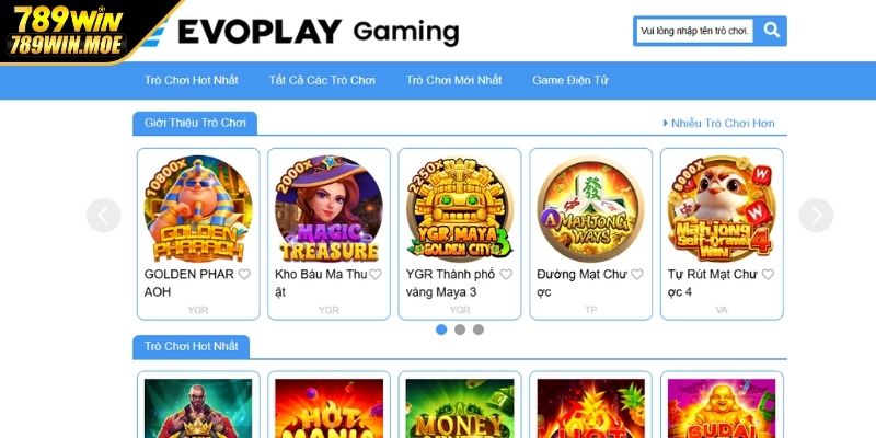 Tìm hiểu sơ lược về sảnh EVOPLAY Nổ Hũ